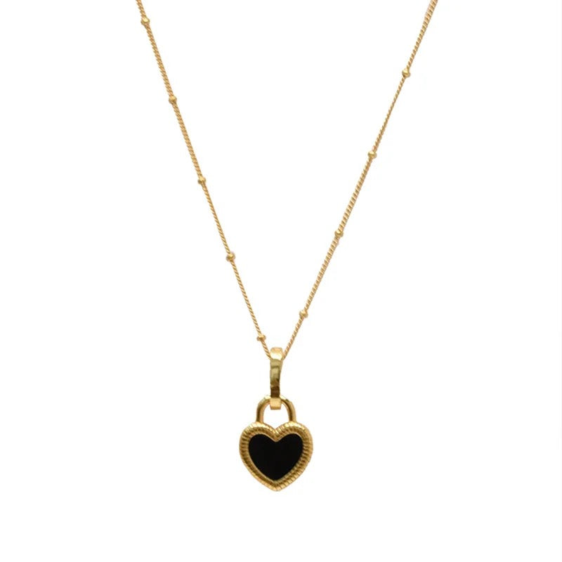 Vintage Double Sided Heart Pendant