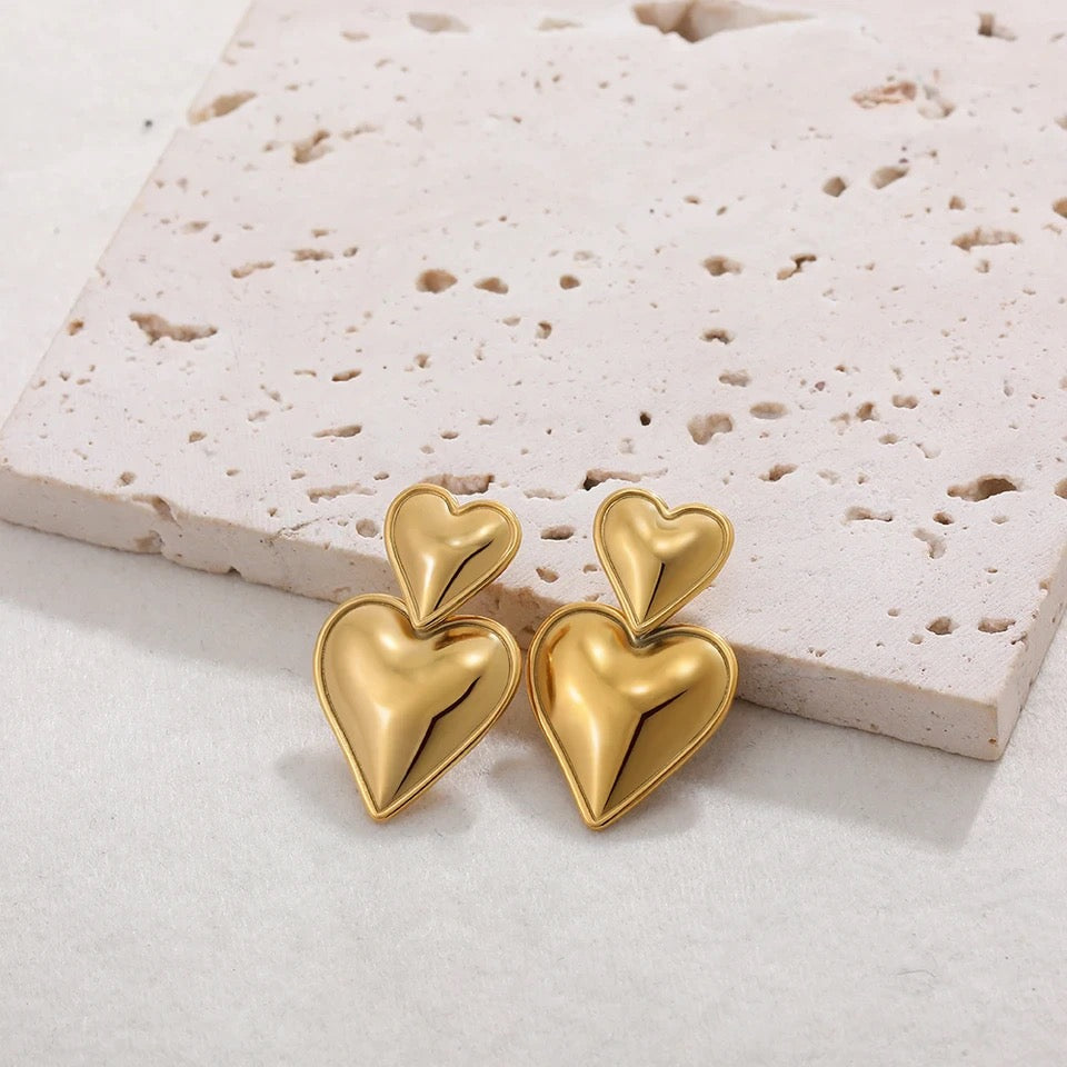 Heart Drop Earrings