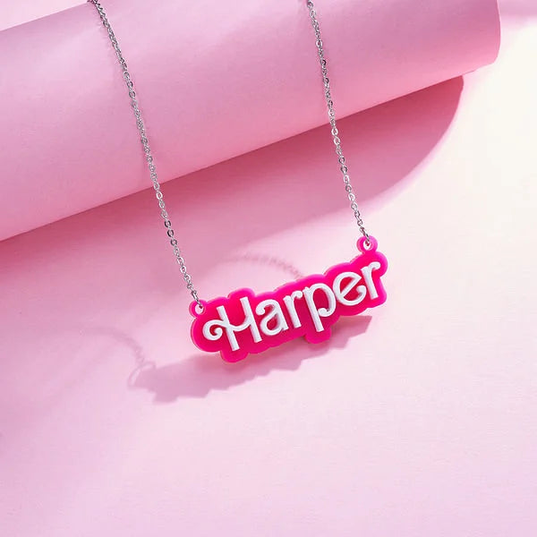 Personalized Barb Inspired Acrylic Necklace