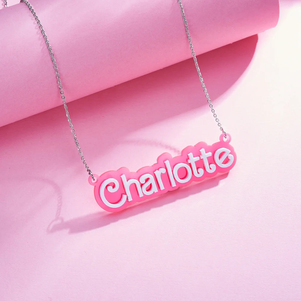 Personalized Barb Inspired Acrylic Necklace