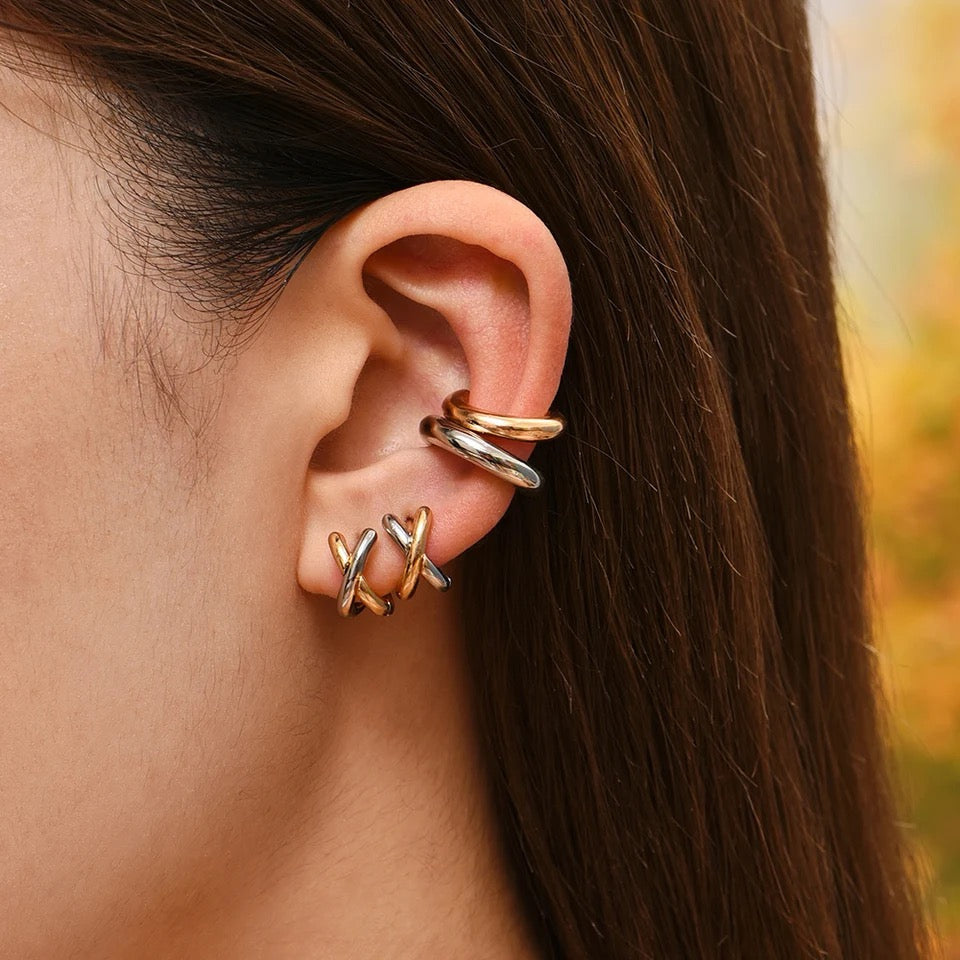 Mixed Metal Hoops