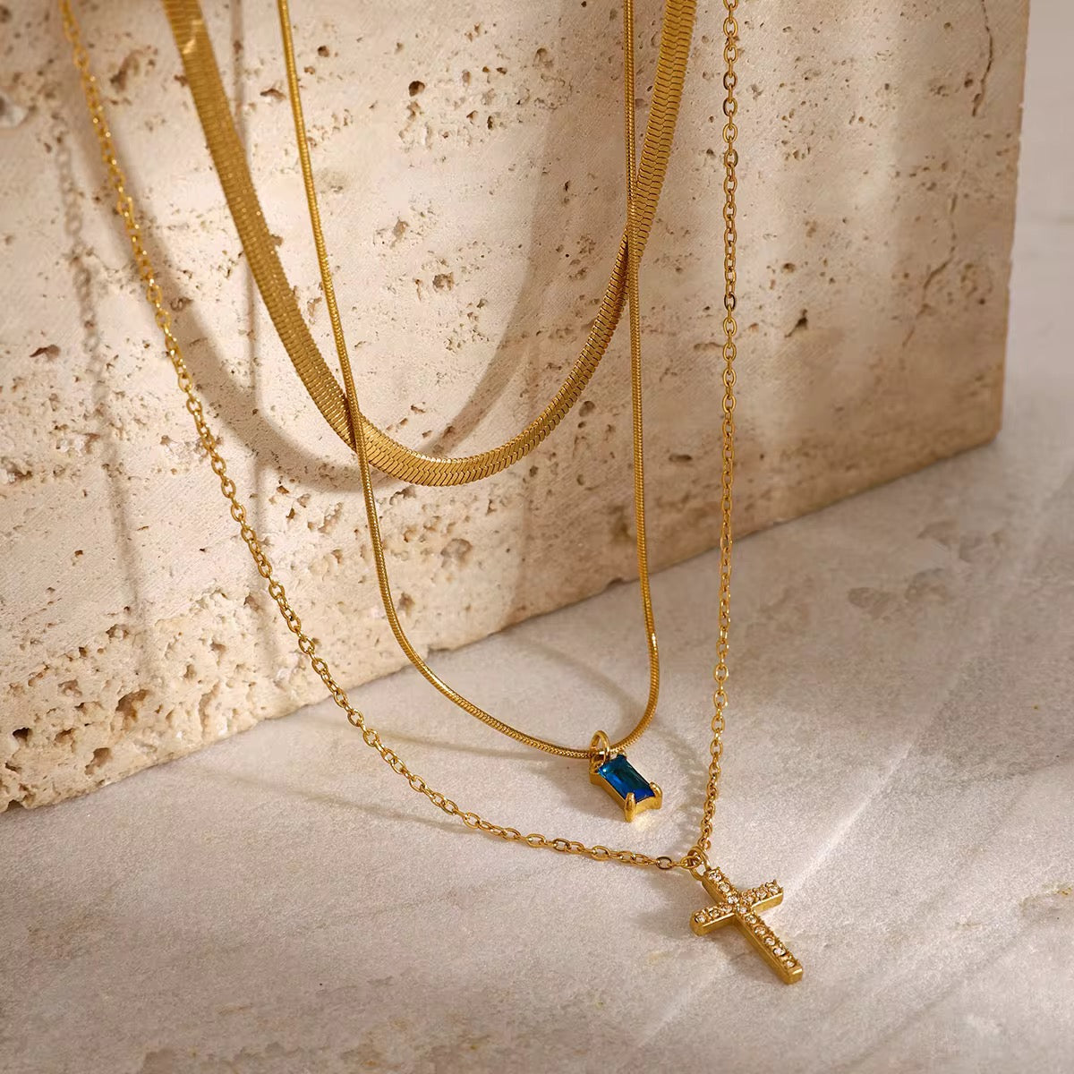 Birthstone Cross Layer Set