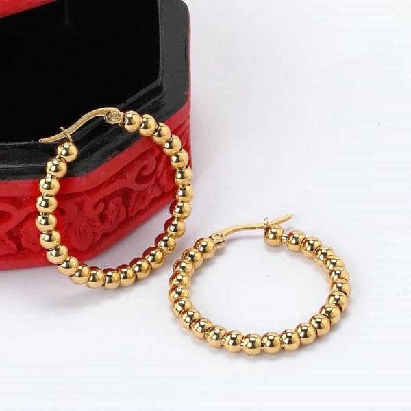 Beaded Hoop Earrings