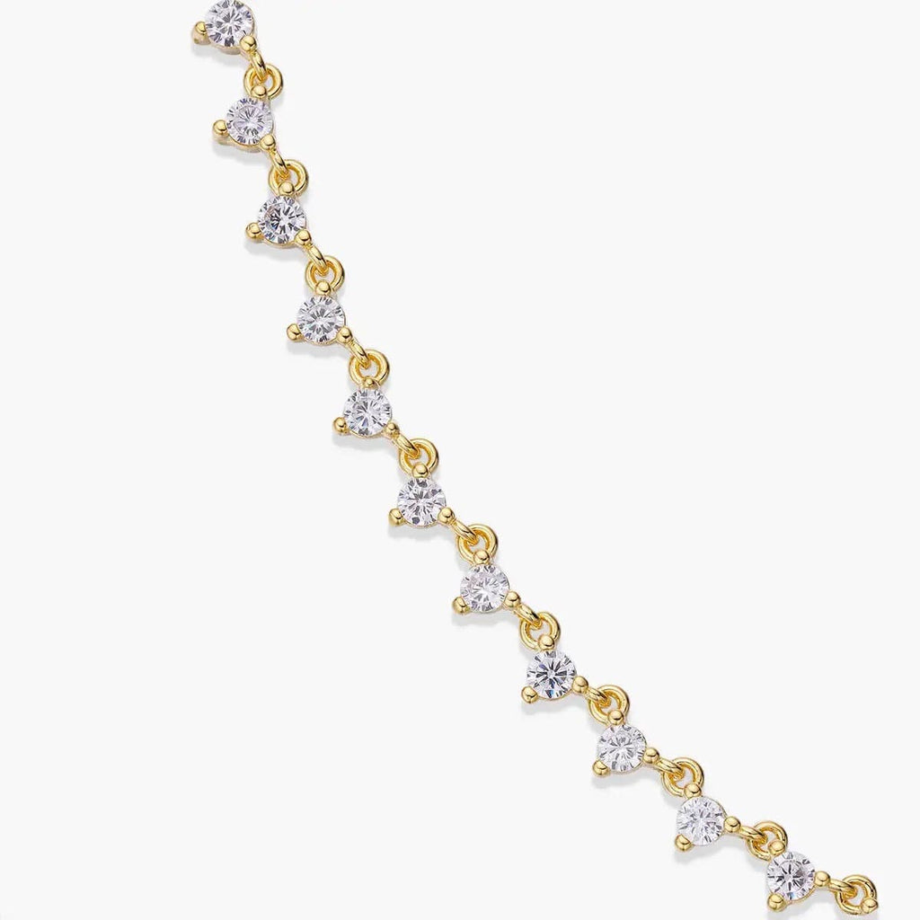 Triangle Cluster Diamond CZ Tennis Necklace