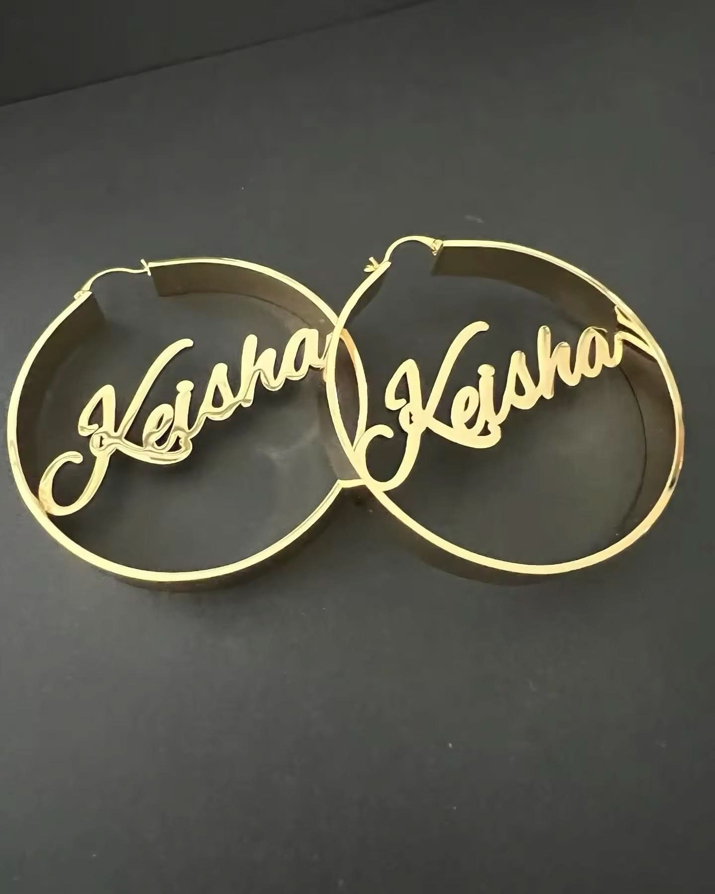 Chic Hoop Name Earrings