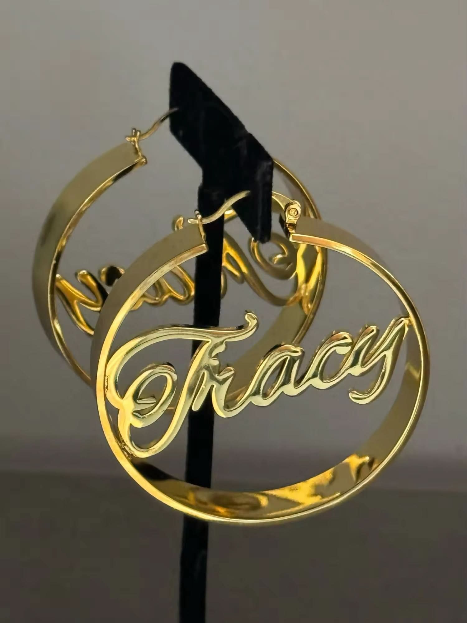 Chic Hoop Name Earrings