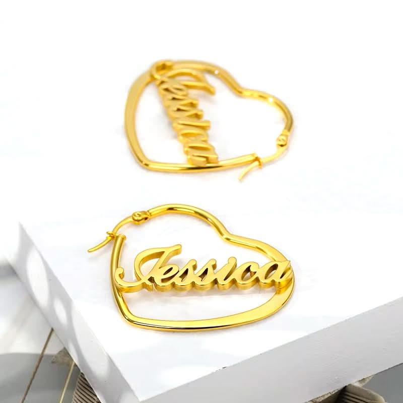 Girl’s Hoop Name Earrings