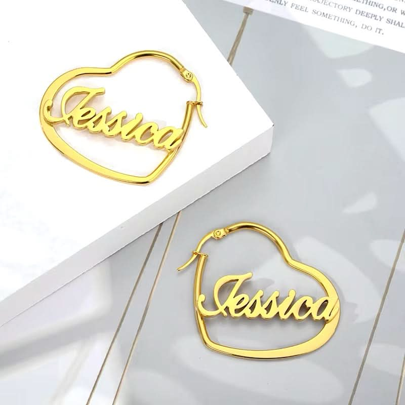 Girl’s Hoop Name Earrings