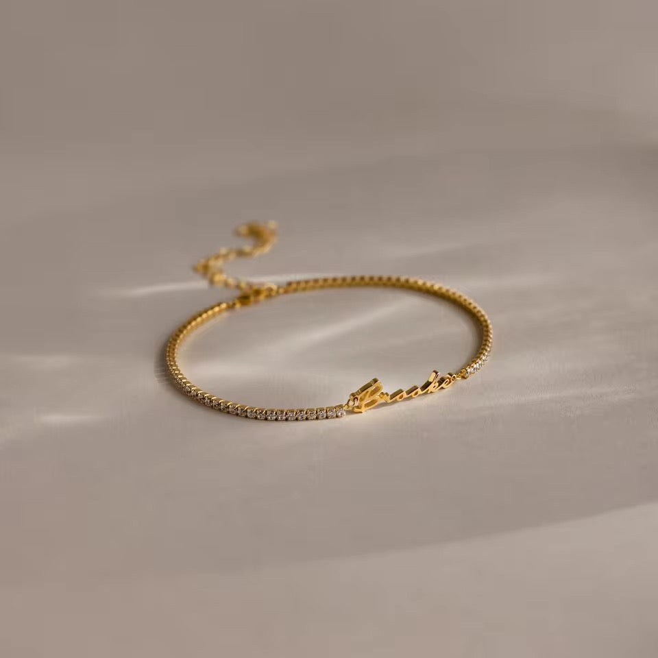 Personalized Name Tennis Bracelet