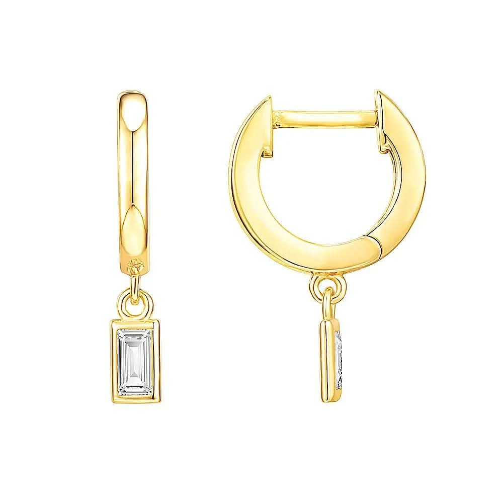 14k Charm Hoop Earrings