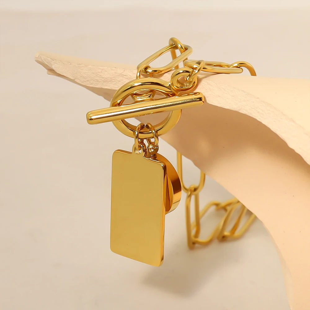Golden Link Toggle Necklace