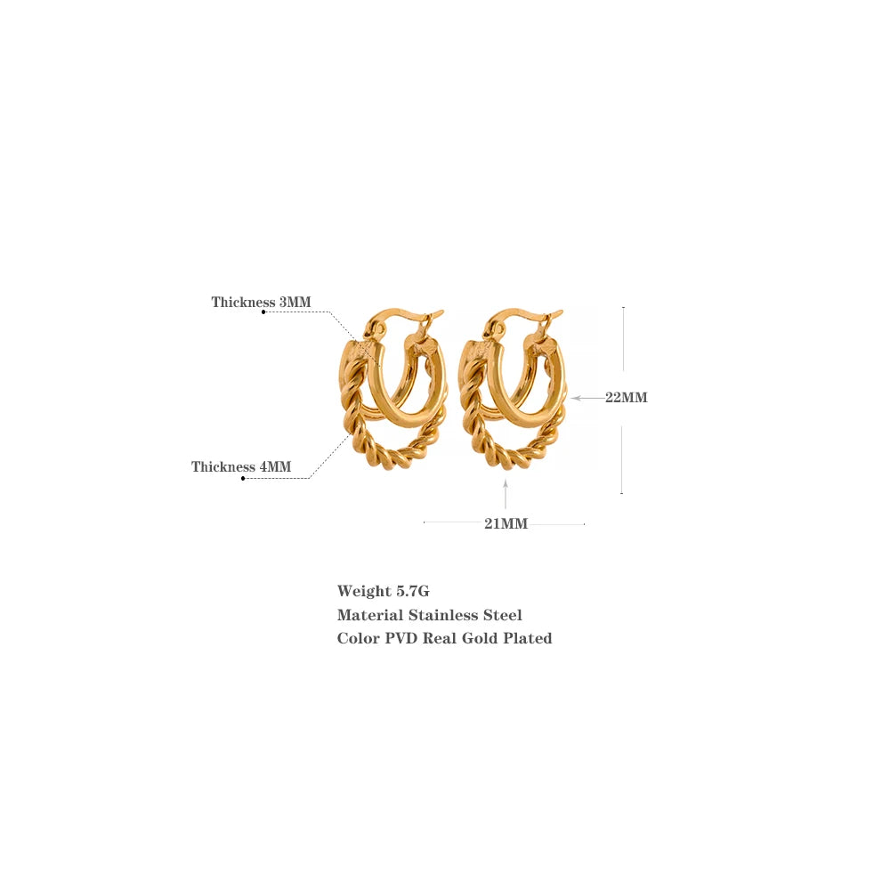 Twisted Luxe Hoop Earrings