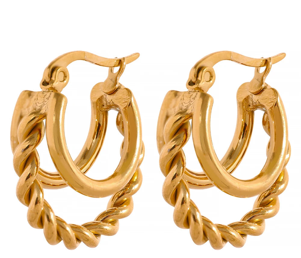 Twisted Luxe Hoop Earrings