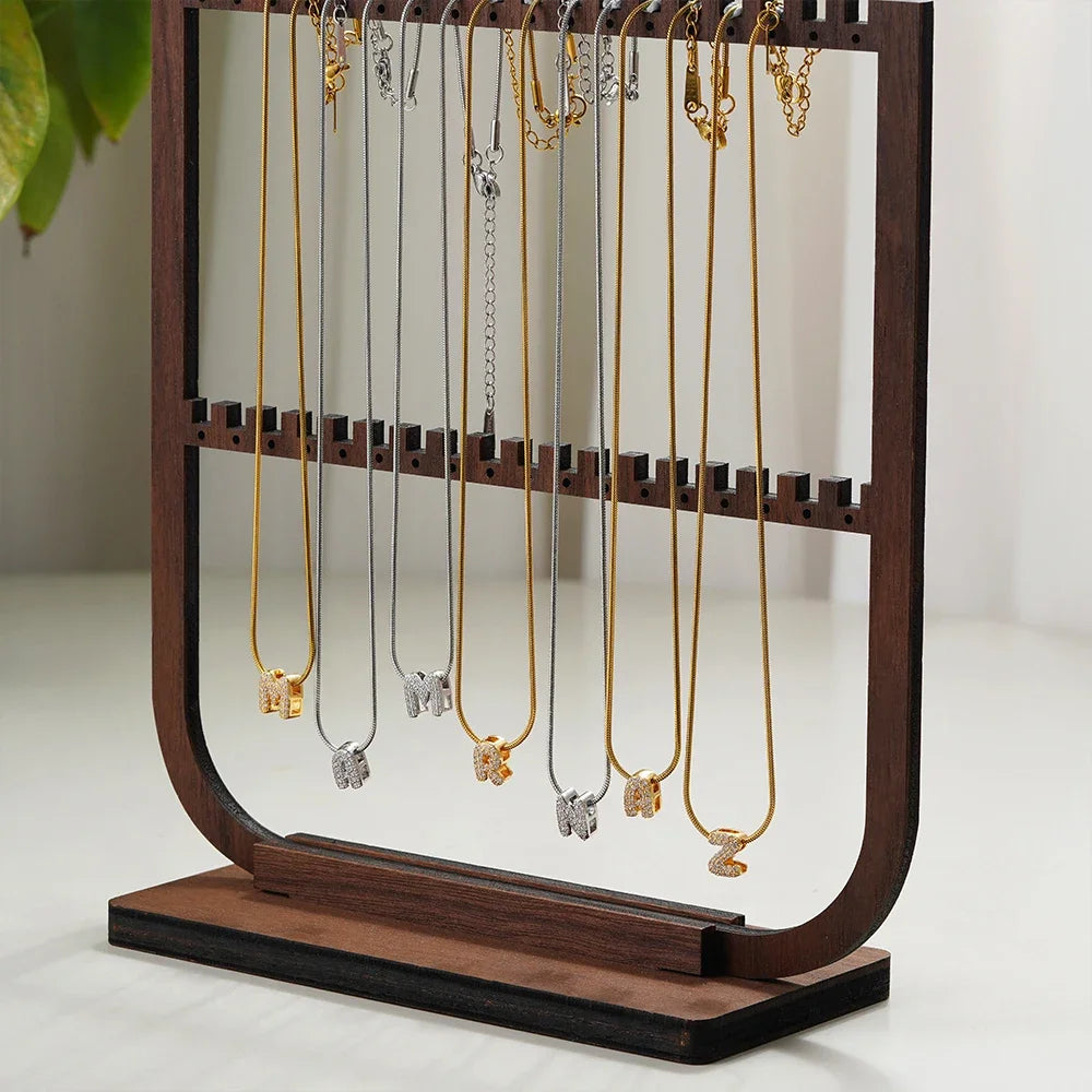 Initial Alphabet Pendant Necklace