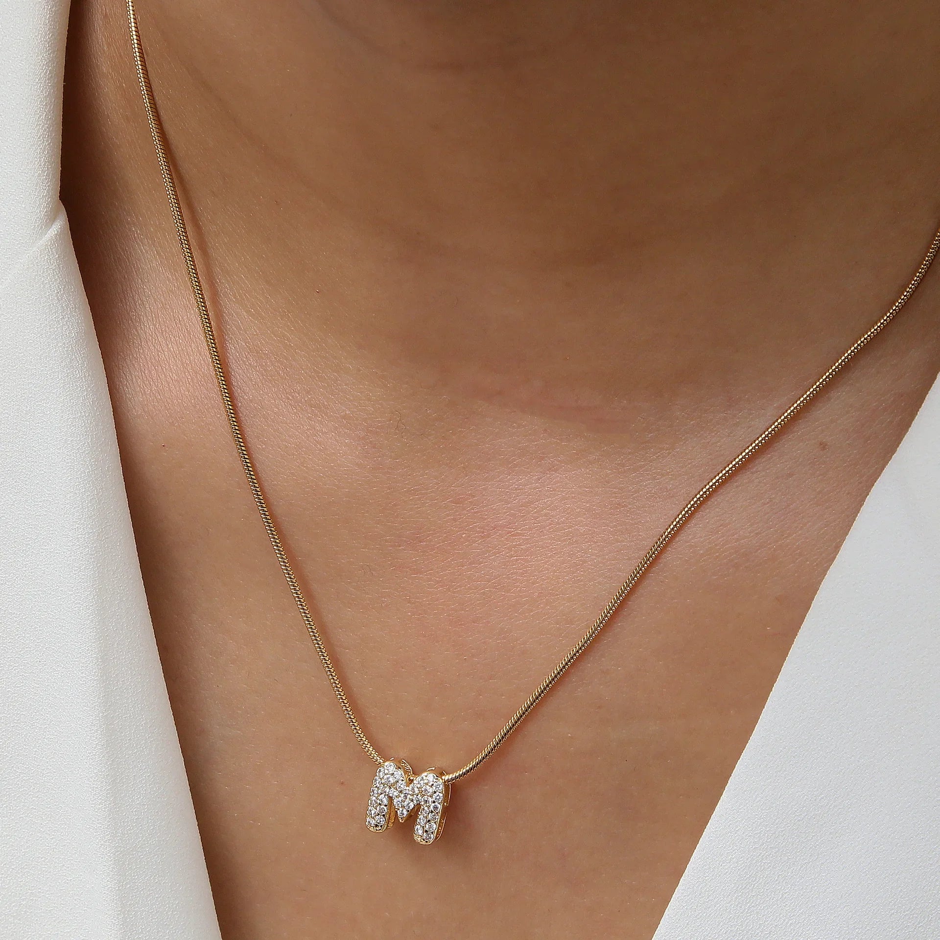 Initial Alphabet Pendant Necklace