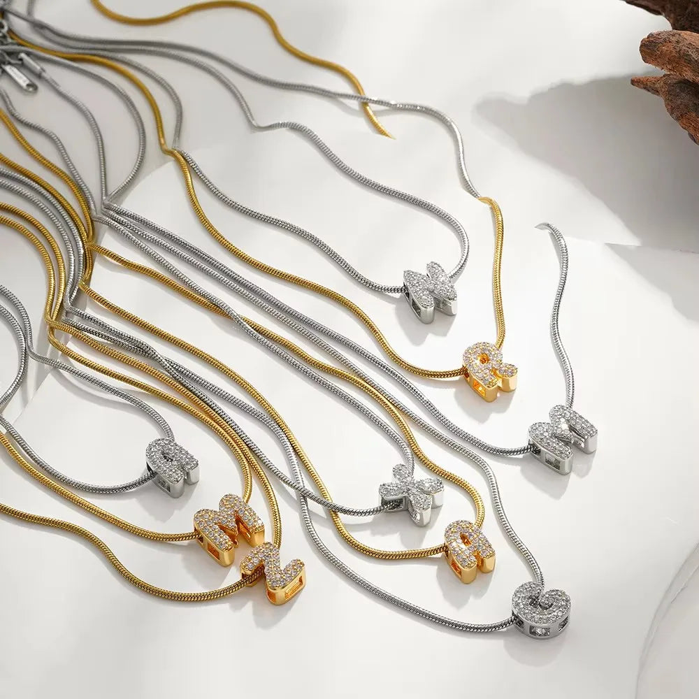 Initial Alphabet Pendant Necklace