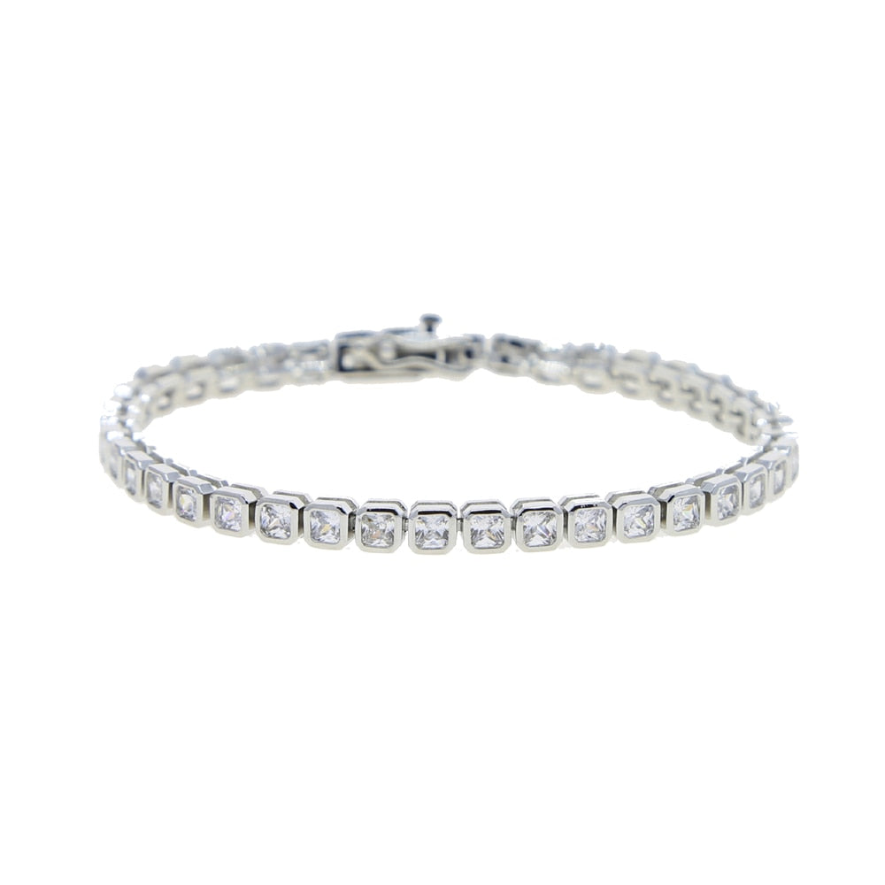 Geometric Bezel CZ  Bracelet