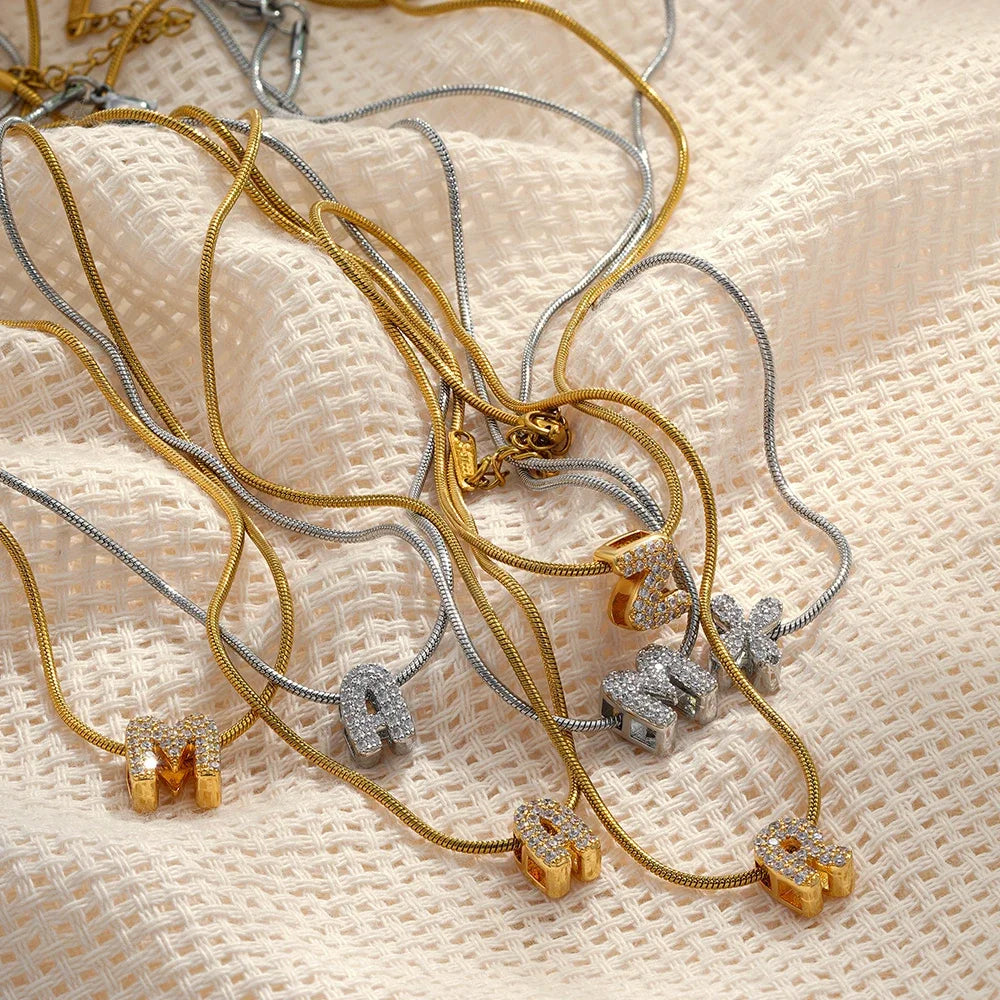 Initial Alphabet Pendant Necklace