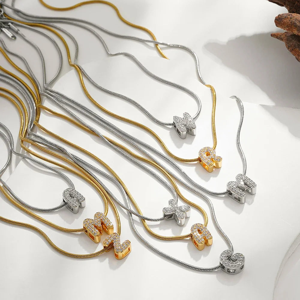 Initial Alphabet Pendant Necklace