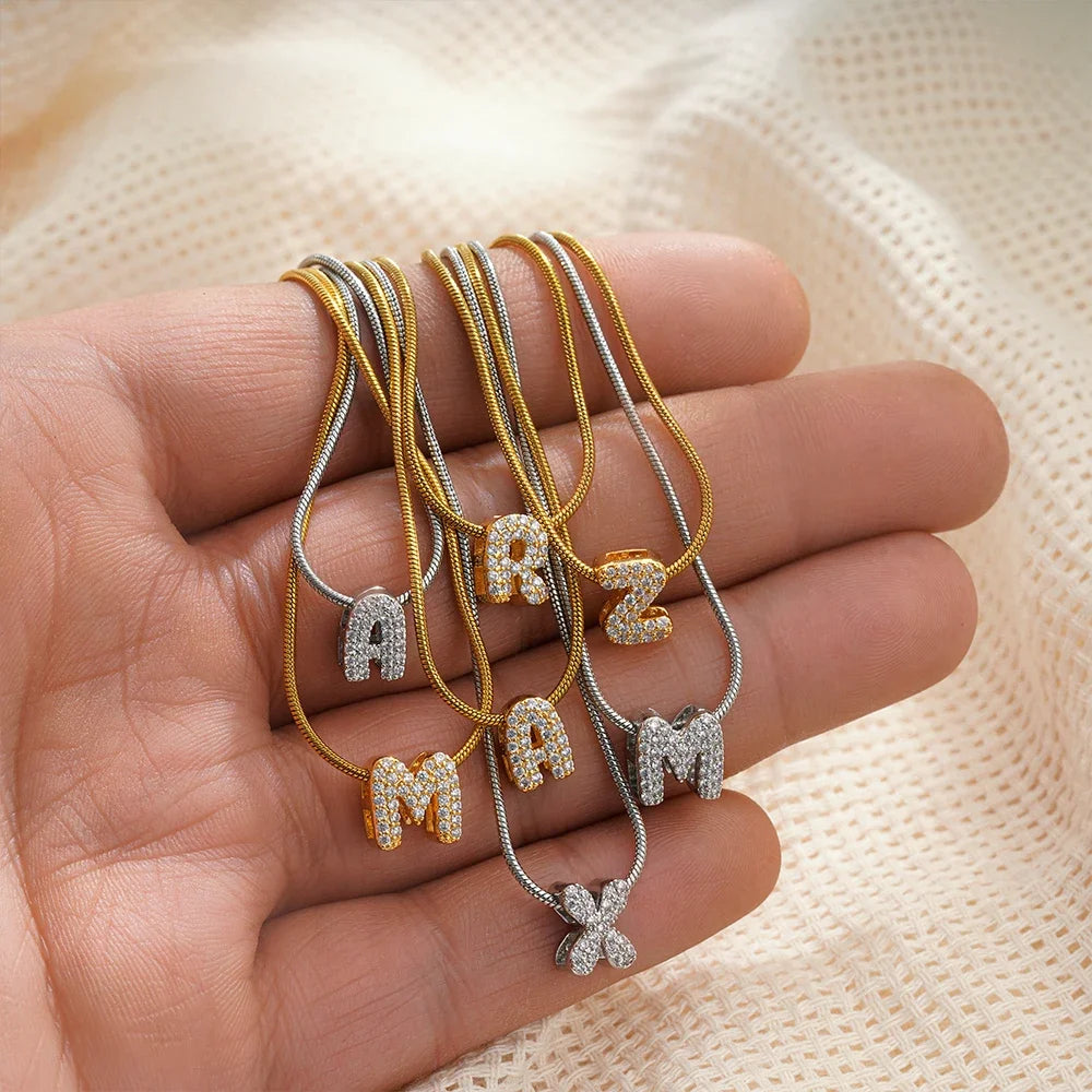 Initial Alphabet Pendant Necklace