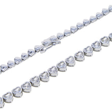 Load image into Gallery viewer, Heart Shaped Bezel Tennis  Necklace
