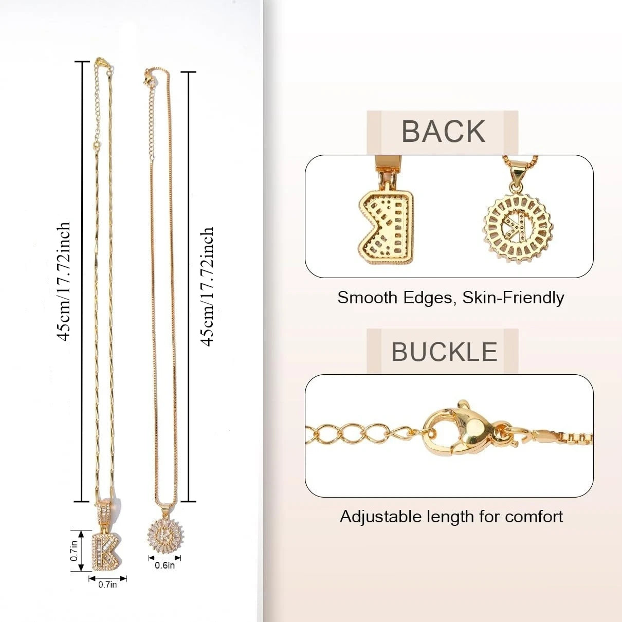 Luxe Letters Layered Necklace Set