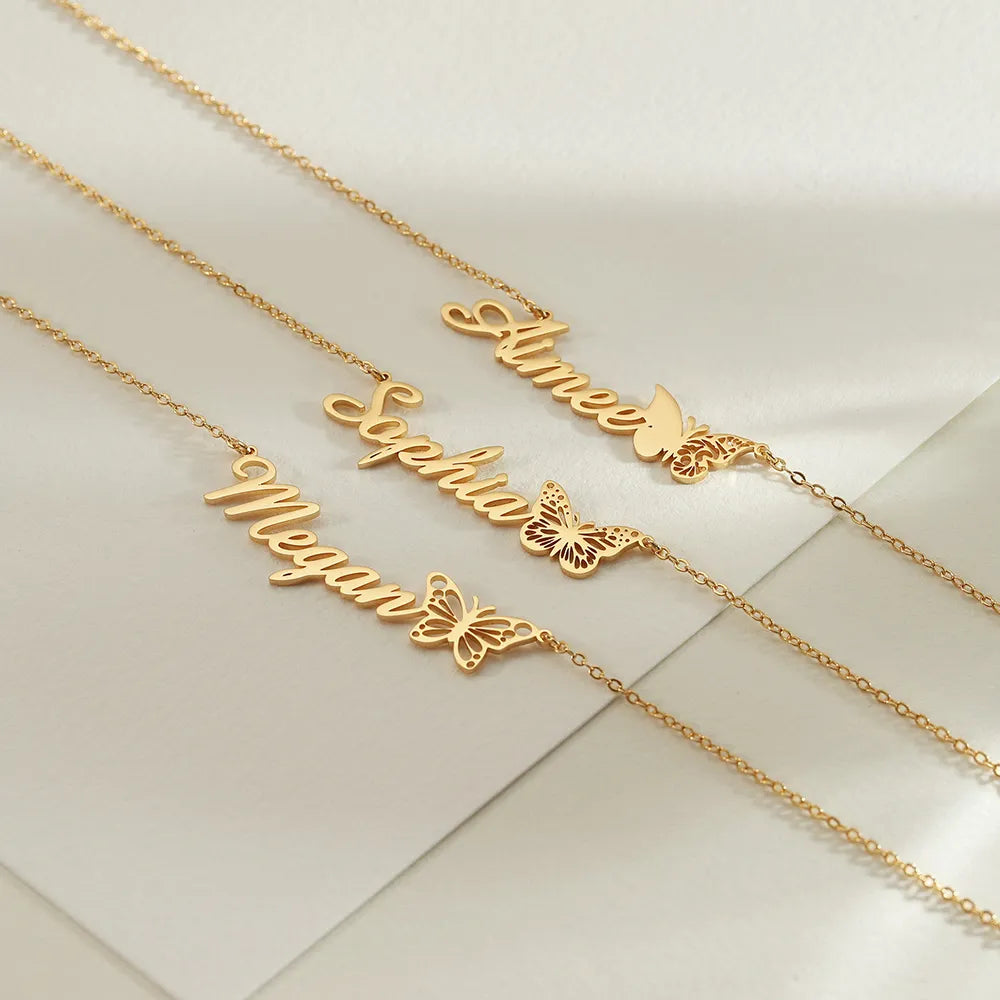 Personalized Butterfly Necklace