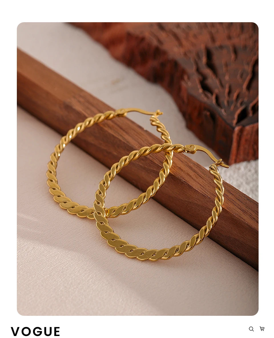 Twist Hoop Earrings