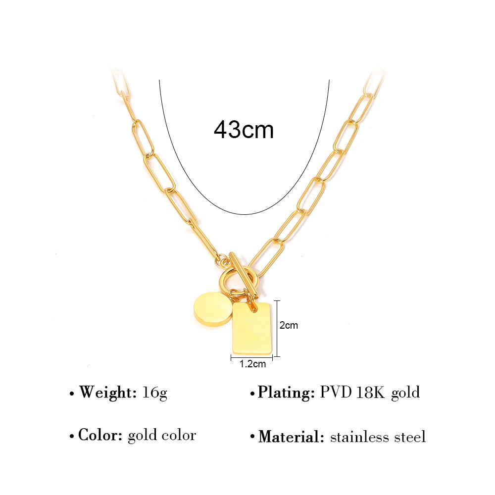 Golden Link Toggle Necklace