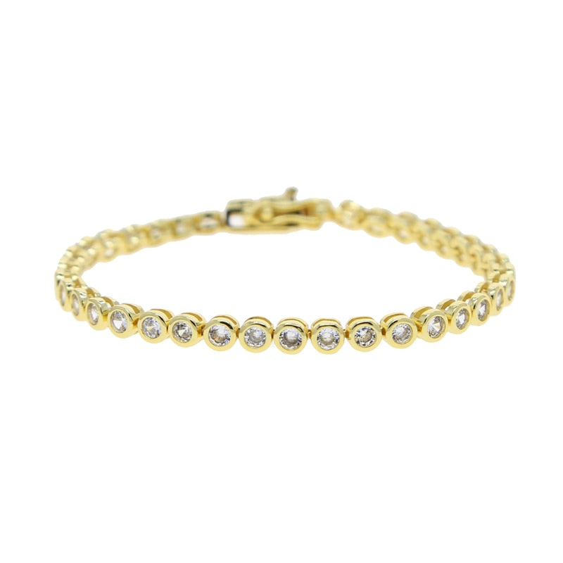 Geometric Bezel CZ  Bracelet