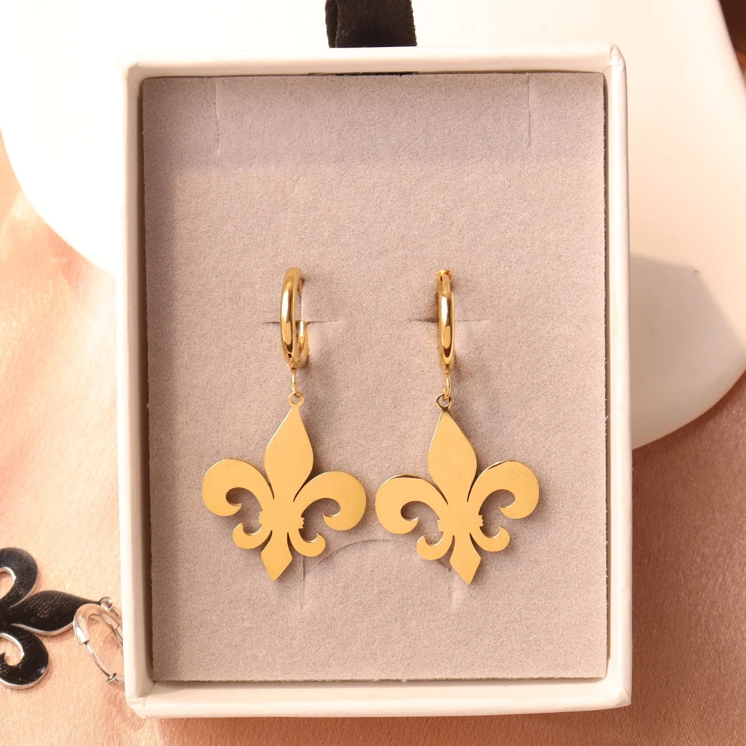 Fleur de lis Drop Earrings