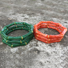 Load image into Gallery viewer, Bohemian Bamboo Shape Acrylic Hand Bracelets
