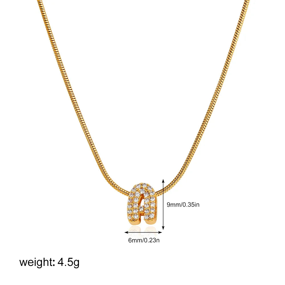 Initial Alphabet Pendant Necklace