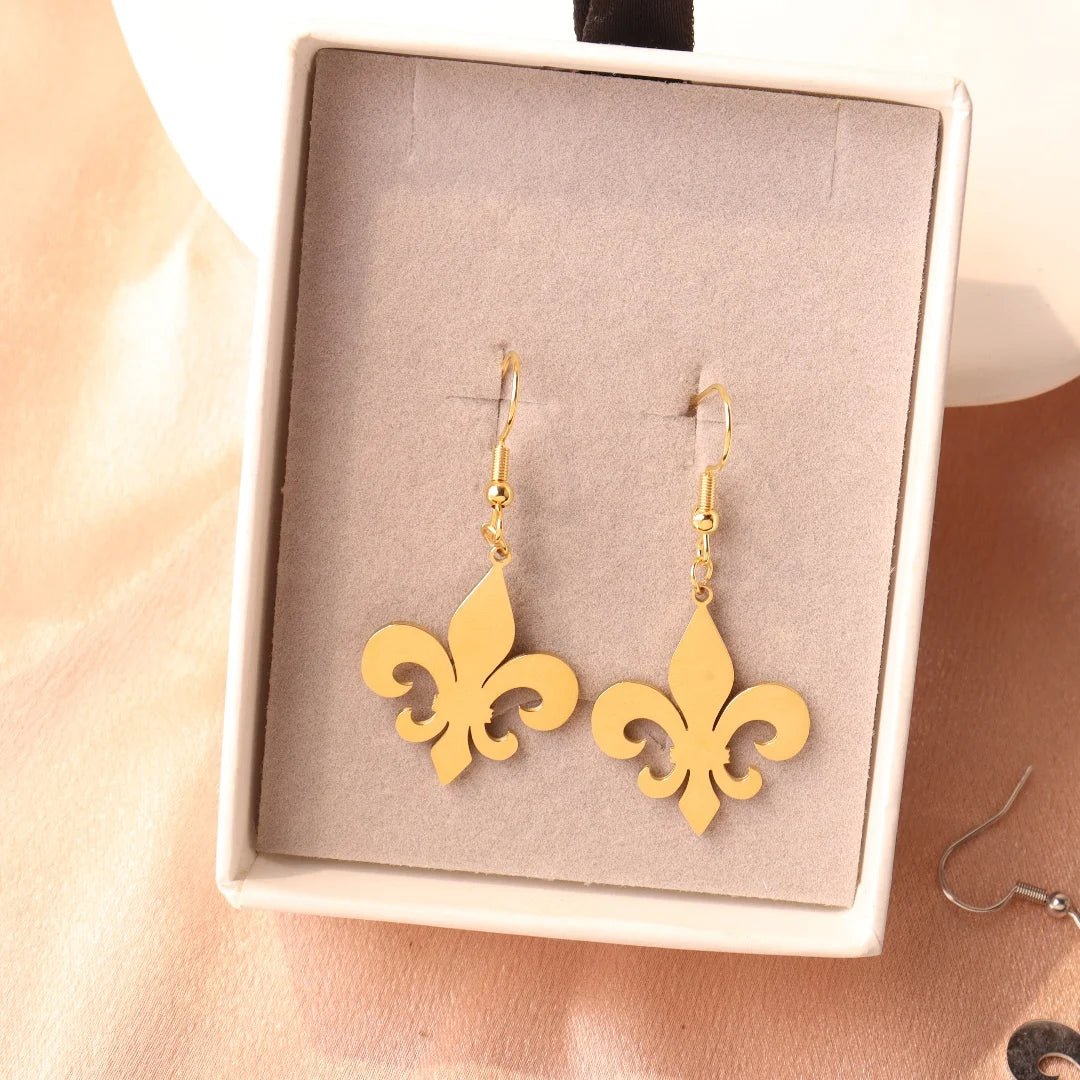 Fleur de lis Drop Earrings