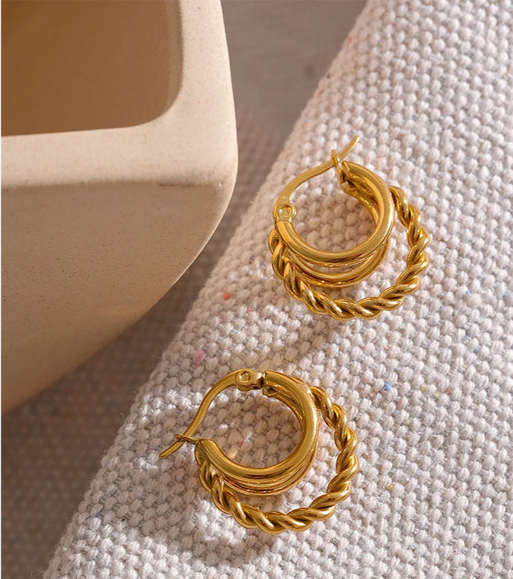 Twisted Luxe Hoop Earrings
