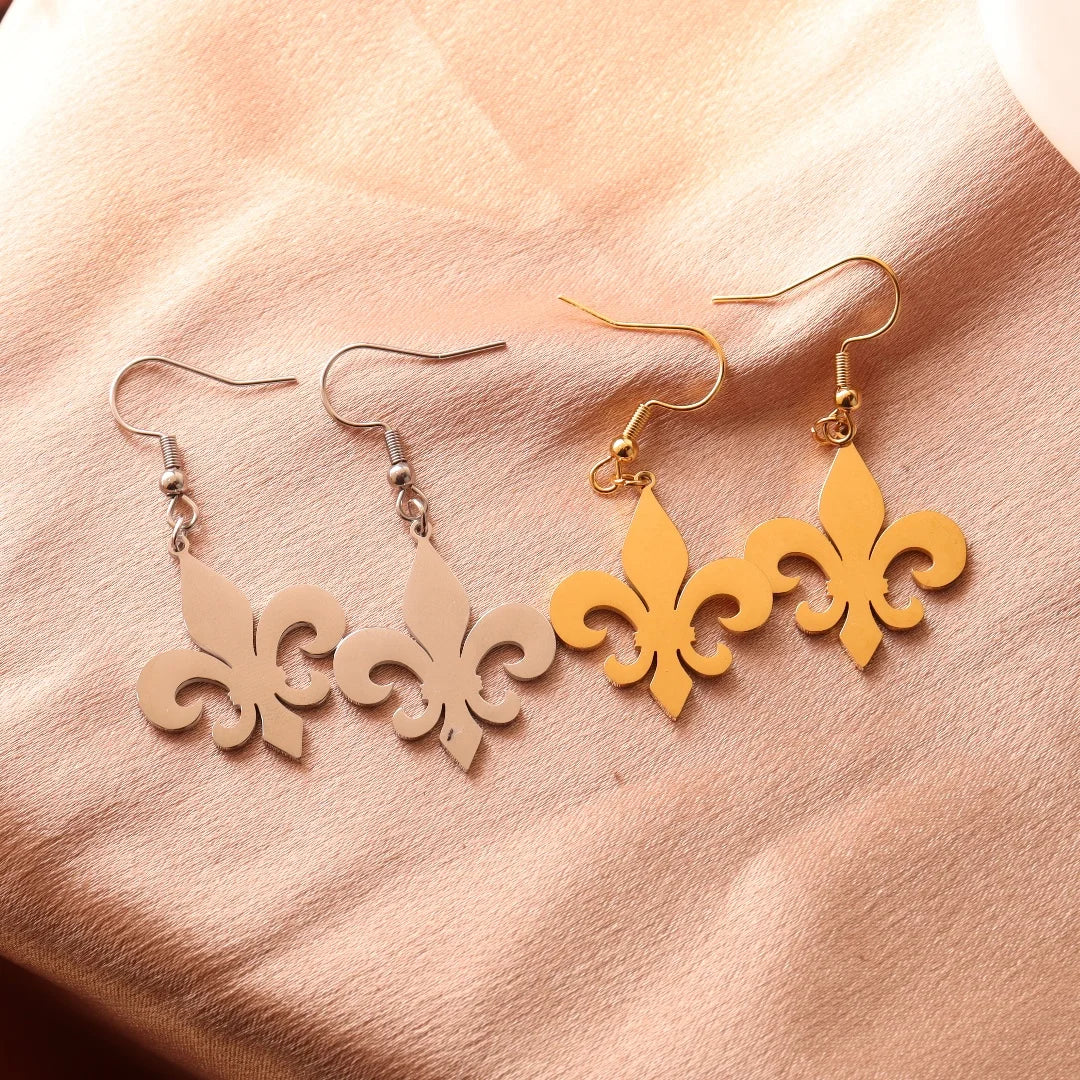 Fleur de lis Drop Earrings