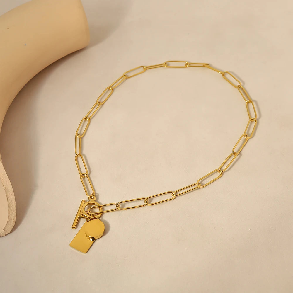 Golden Link Toggle Necklace