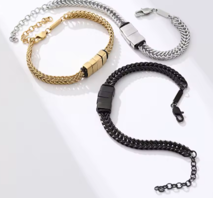 Classic Cuban Engraved Men's Bracelet