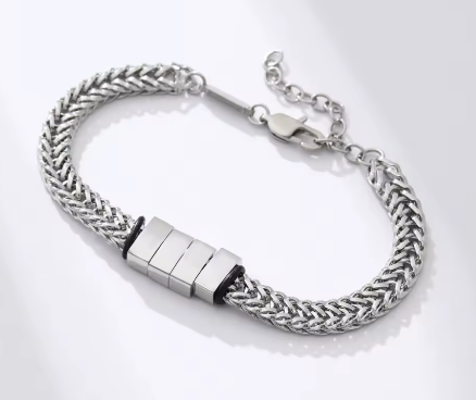 Classic Cuban Engraved Men's Bracelet