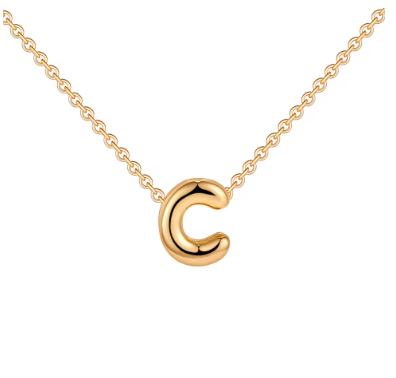Mini Bubble Initial Necklace