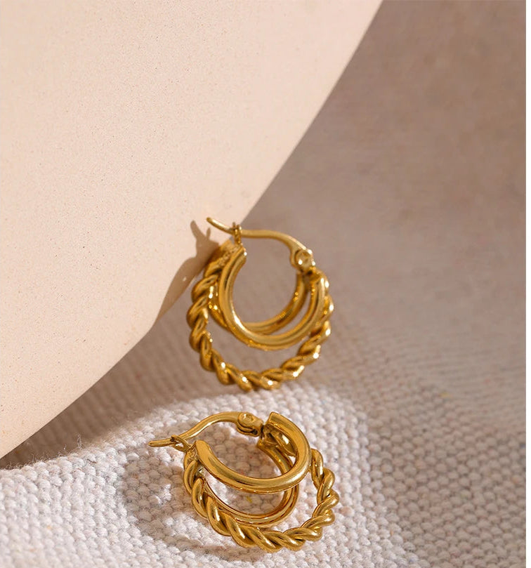 Twisted Luxe Hoop Earrings