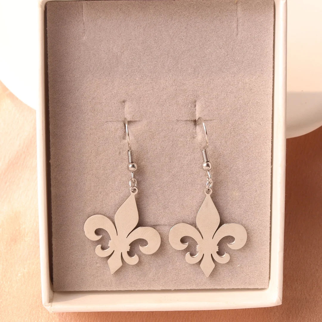 Fleur de lis Drop Earrings