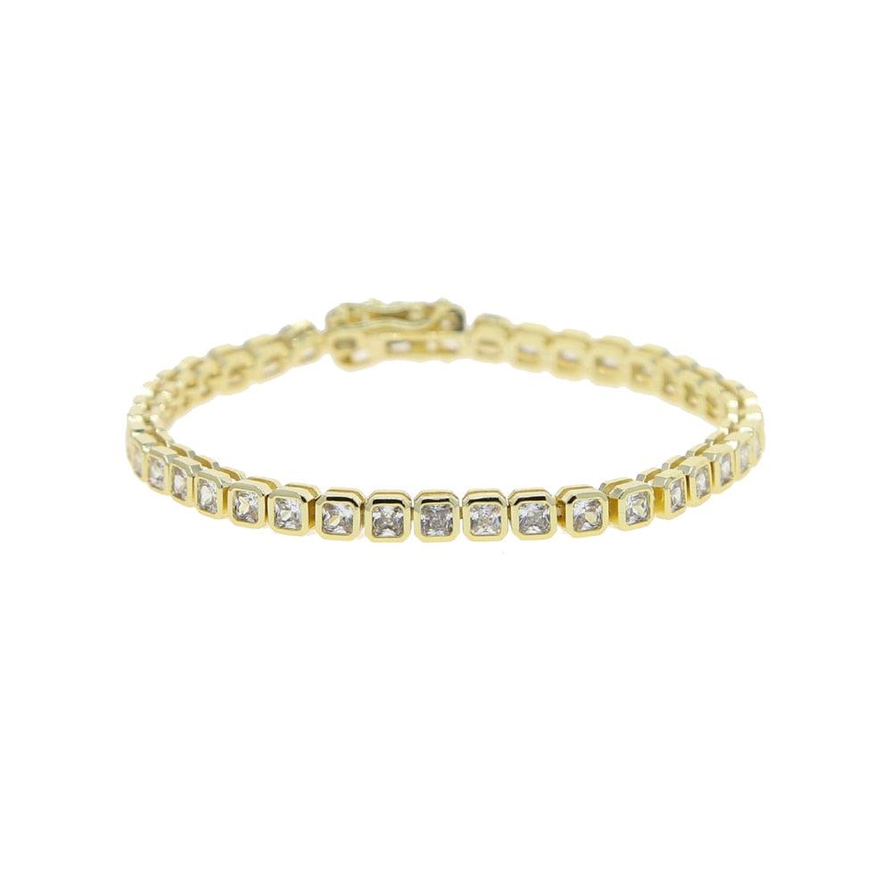 Geometric Bezel CZ  Bracelet