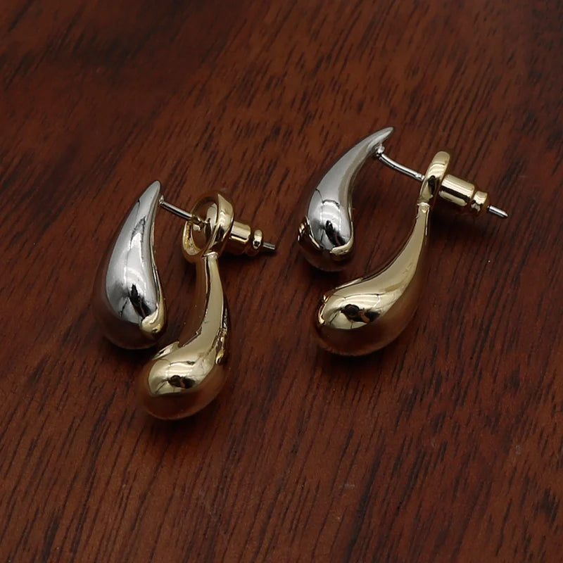 Needle Water Drop Earrings