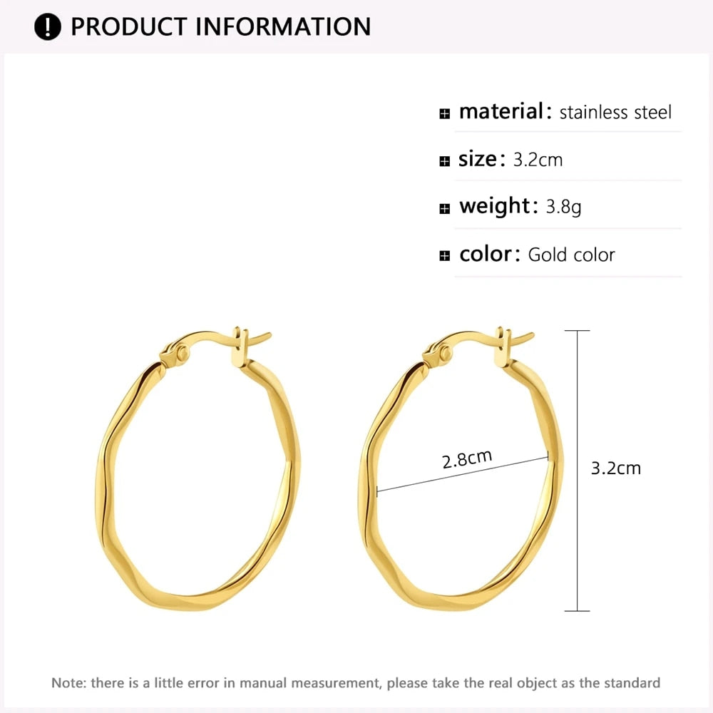 Crinkle Hoop Earrings