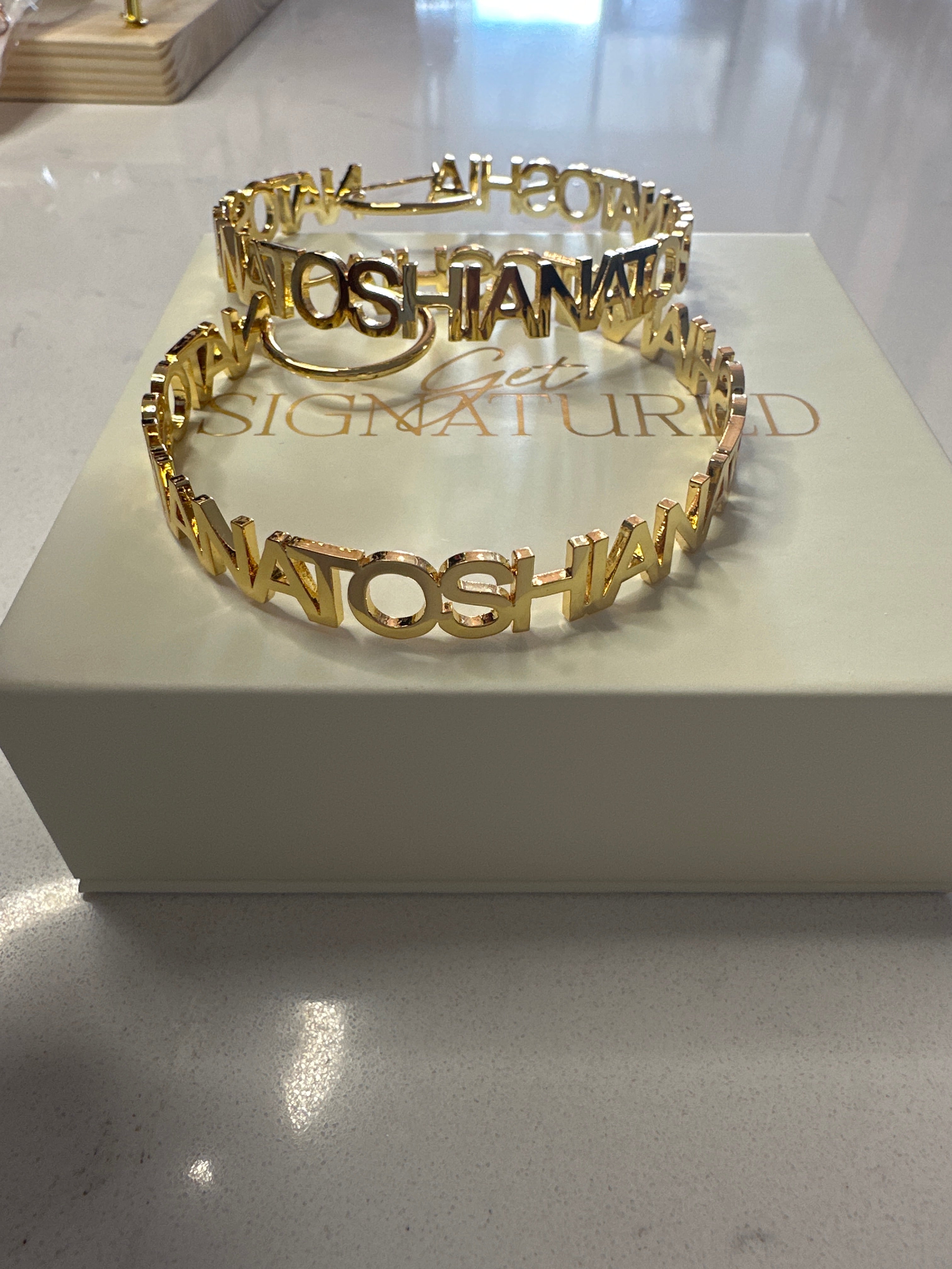 Ready-To-Ship Hoop Name Earrings