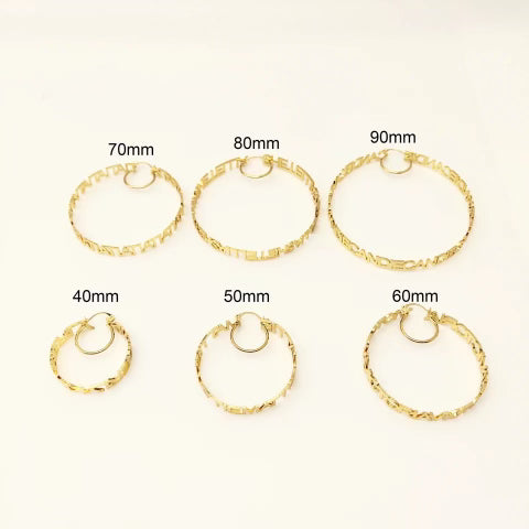 Hoop Name Earrings