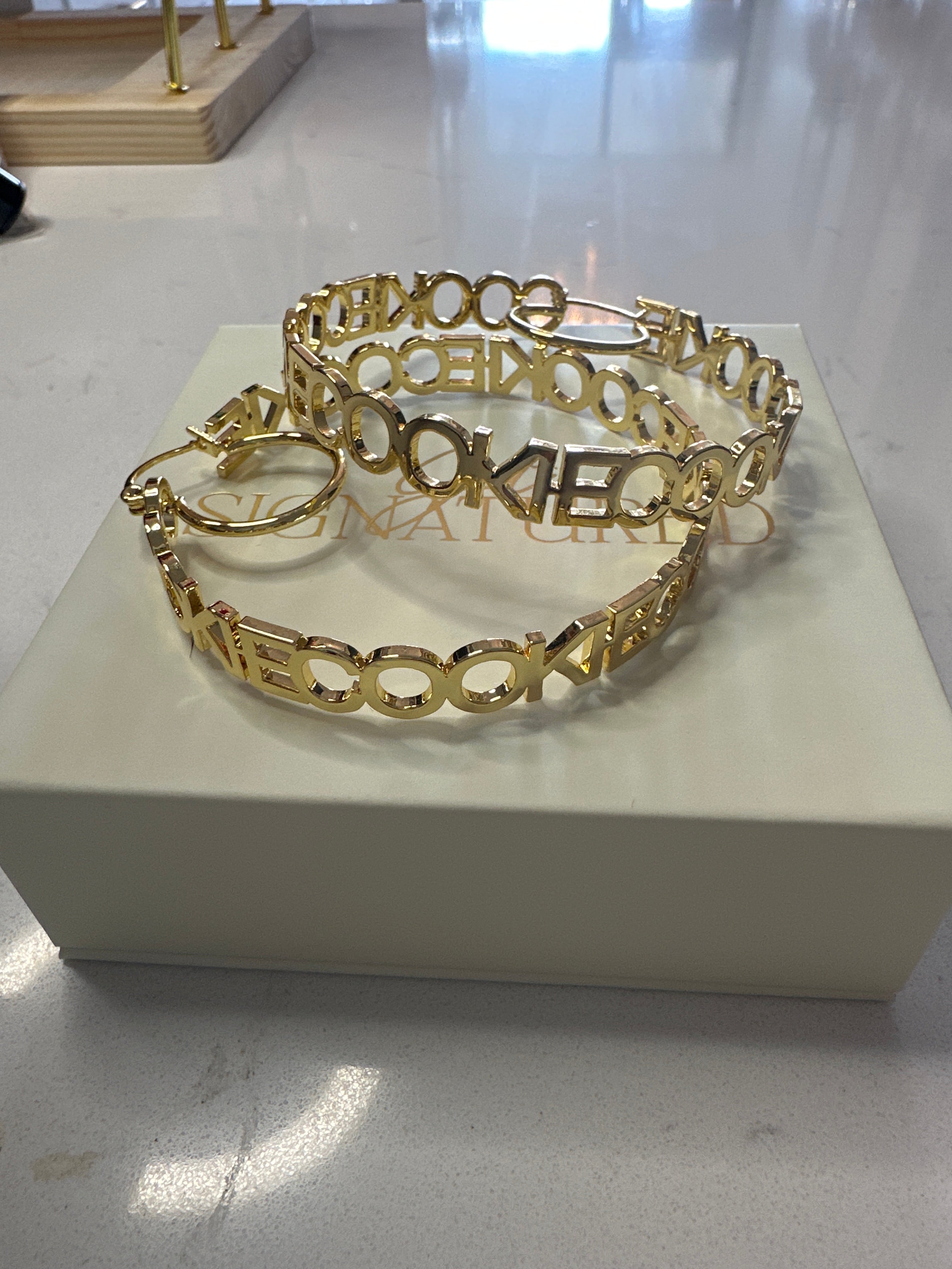 Ready-To-Ship Hoop Name Earrings