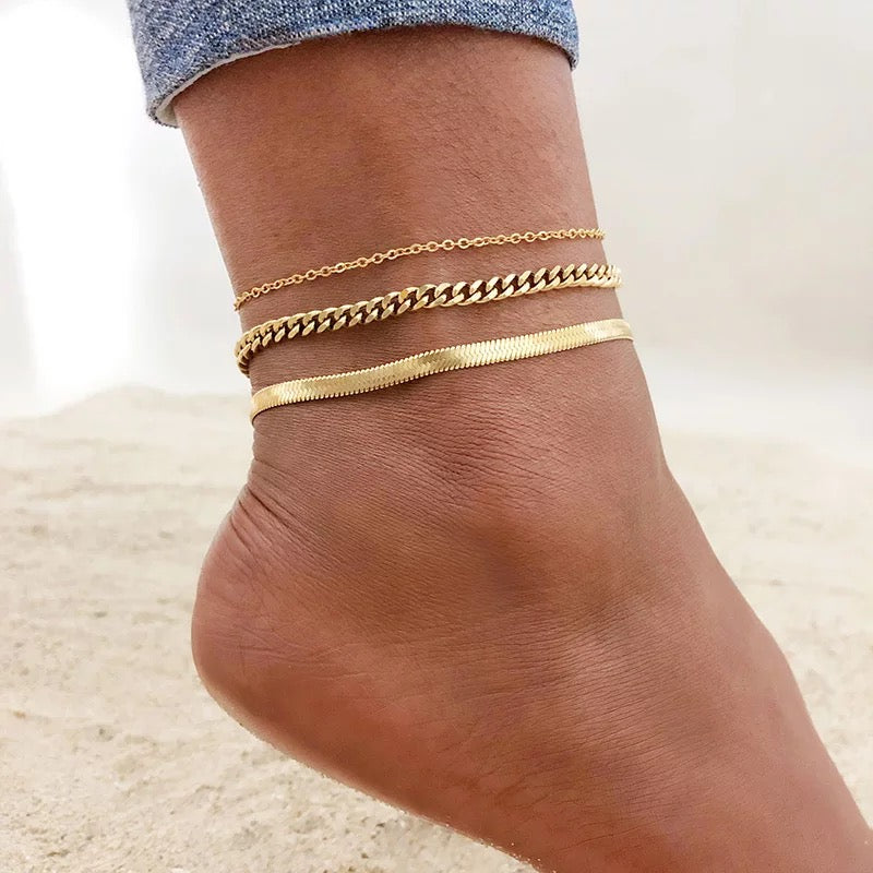 Herringbone Anklet