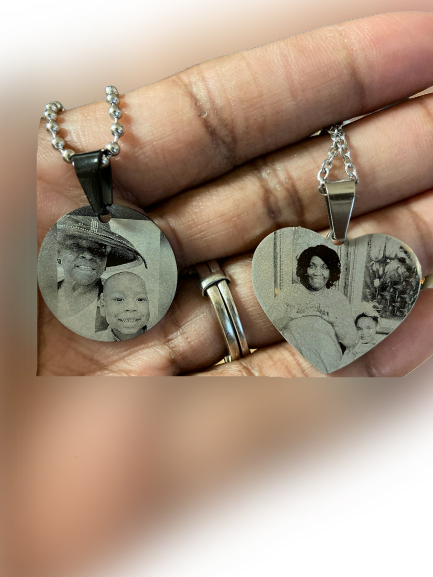 Engraved Photo Necklace